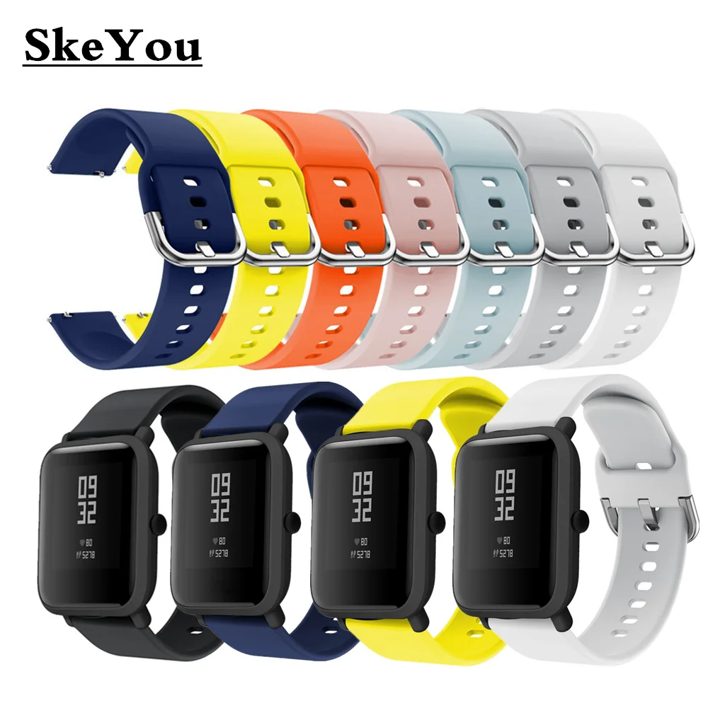 Силиконовый ремешок для huami amazfit bip galaxy watch active 42 мм samsung gear classic S2 sport S4 band 20