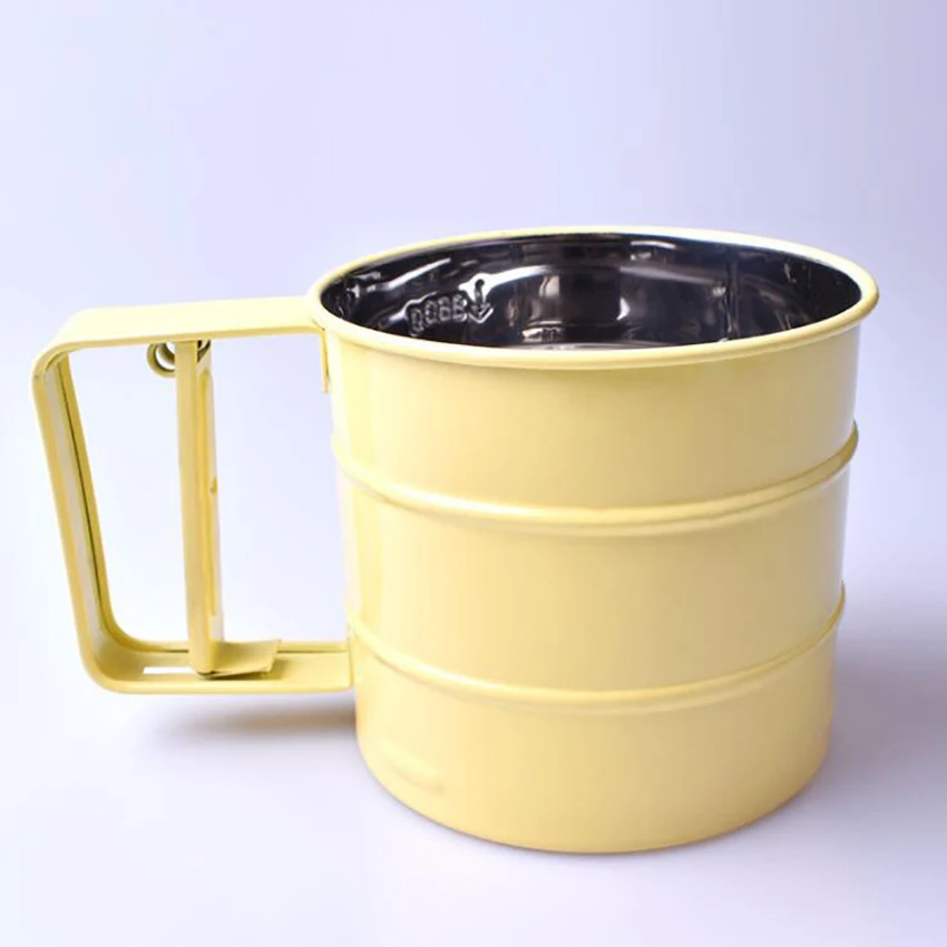 Flour Sifter for Baking Stainless Steel One-handed Small Sieve Cup Kitchen Cocoa Powder Tool | Дом и сад