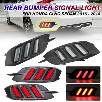 

3 Function Led Reflector Light For Honda for Civic Sedan 2016 2017 2018 Car Rear Bumper Brake Turn Signal Drive Lamp Accessories