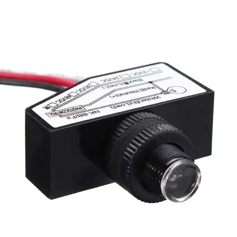 

New Photocell Switch Mini Light 8-50V Switching Sensor Remote Photocell Dusk To Till Dawn Automatic Control Light Time Switch