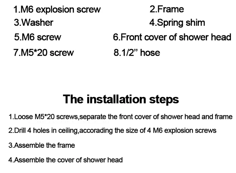 Черная насадка для душа светодиодный светильник для ванной комнаты Душевые аксессуары 360x500 мм потолочные накладные дождевые душ pommeau de douche металлические