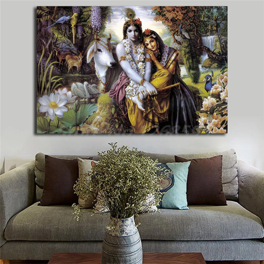 Алмазная 5D картина с полным покрытием индуийский Бог Radha Krishna Love 2 алмазная