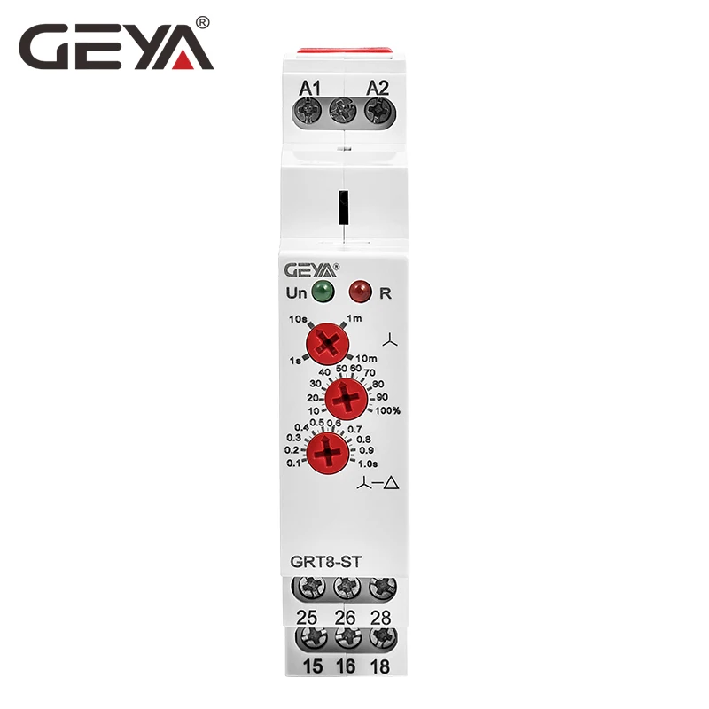 GEYA GRT8-ST задержка на звезда Дельта таймер реле мягкий стартер AC230V 415V AC/DC12V-240V Delta реле двигатель стартер