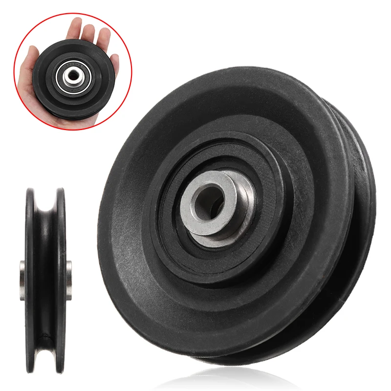 3.5" 90MM Nylon Bearing Pulley Wheel Cable Gym Fitness Equipment Set Universal 