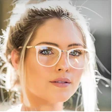 Модная розовая квадратная рамка для очков женские мужские винтажные прозрачные очки оправа прозрачные очки