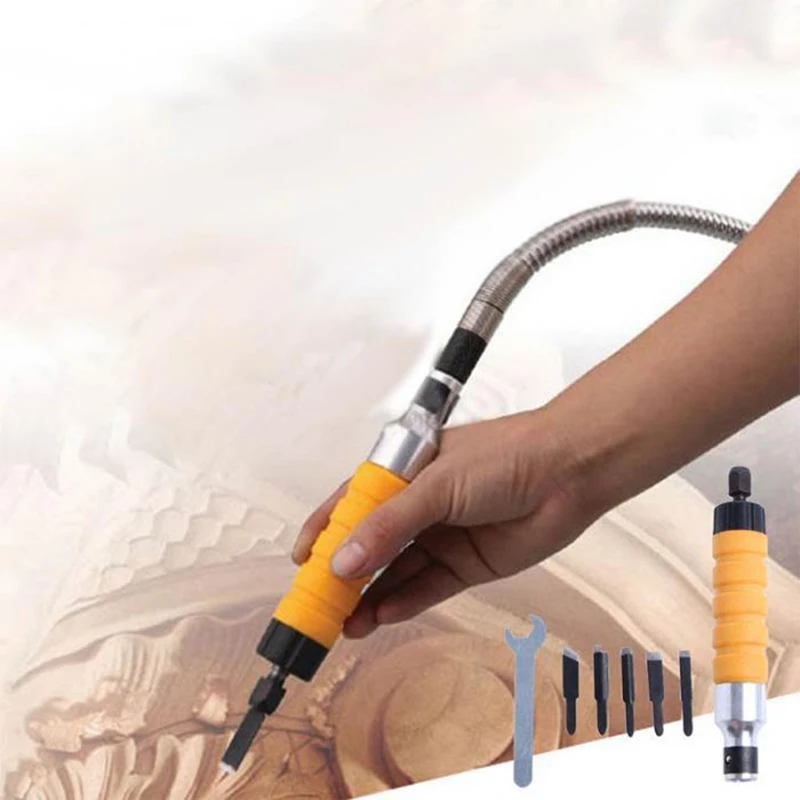 Electric Furniture Woodworking Root Carving Knife Tool Handle Flexible Shaft Chisel Wood | Инструменты
