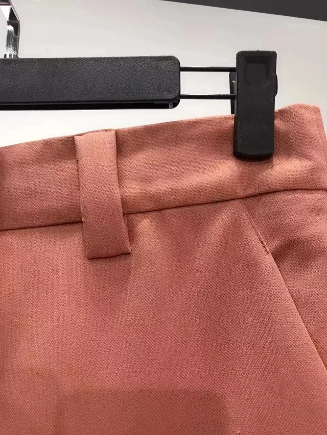Скандинавский Женский комплект из 2 предметов офисный женский розовый шерстяной однотонный Блейзер/брюки