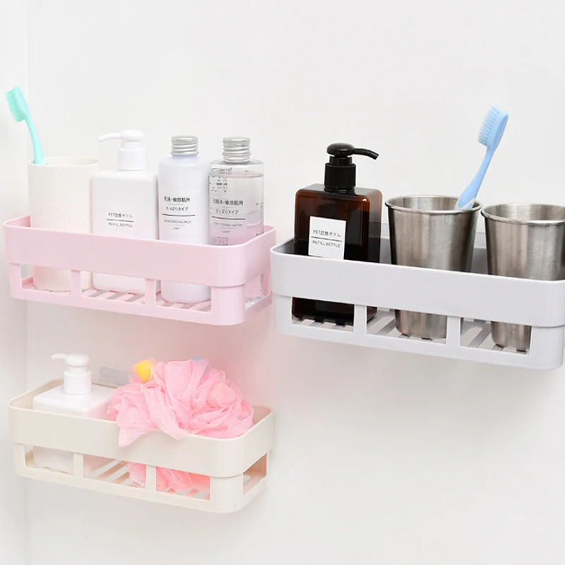 

1Pcs Hot Sale Bathroom Shelf Storage Shampoo Holder Kitchen Storage Rack Organizer Wall Shelf Bathroom Holder Shower Shelf