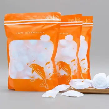 

50PCS 20*20 Disposable Wipe Soft Cotton Skin Friendly Makeup Compressed Towel Portable Travel Magic Face Care Expandable Sports