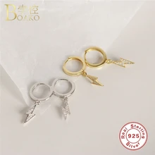 Настоящие 925 серебряные серьги для женщин, золотые серьги молнии в готическом стиле для девушек, серьги для пирсинга, серьги в стиле панк для женщин, Flash aretes K5