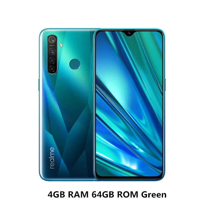 4GB 64GB Green Realme Q мобильных телефонов 6,3 ''Dewdrop 4 Гб 64 Гб Snapdragon 712AIE Octa Core 48MP Quad Камера VOOC Быстрая зарядка для мобильного телефона - Цвет: 4GB 64GB Green