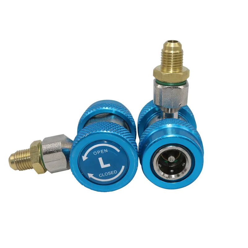 Car Air Conditioner R134a Adjustable Automobile Special Quick Connector Low-pressure Fluoride Conversion Adapter Blue |