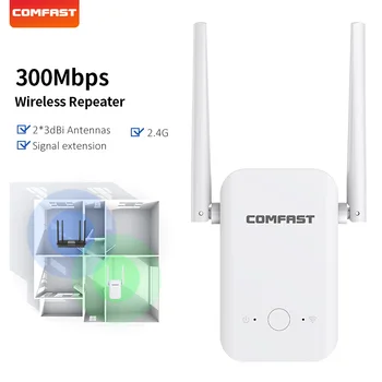 

Wifi amplifier Wireless Wifi Repeater 2*3dBi antenna Range Extender Router 300Mbps home Signal booster amplificador Access Point