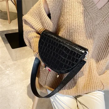 

Women Crossbody Bag New Women's Fashion Trendy Stone Pattern Leather Zipper Shoulder Bag Messenger Bag Handbag bolsas de mujer