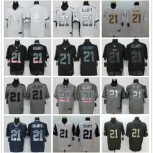 Stitiched, Dallas s Ezekiel ellitt Elite белый черный зеленый Салют Для мужчин Джерси