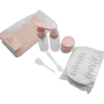

7pcs Travel Bottle Sets transparent Zipper Travel Bag empty spray bottle portable Liquid Travel essence emulsion bottle #0430