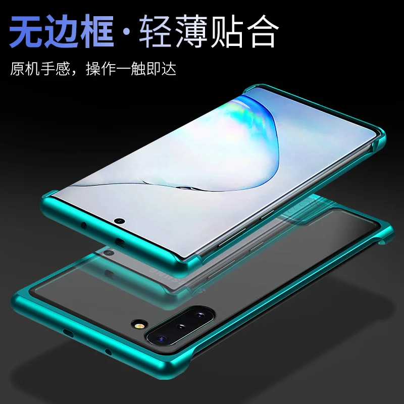 Металлическое стекло для samsung Galaxy Note 10 Plus+ чехол с замком металлическая рамка ударопрочный защитный чехол HD закаленное стекло полностью покрывает