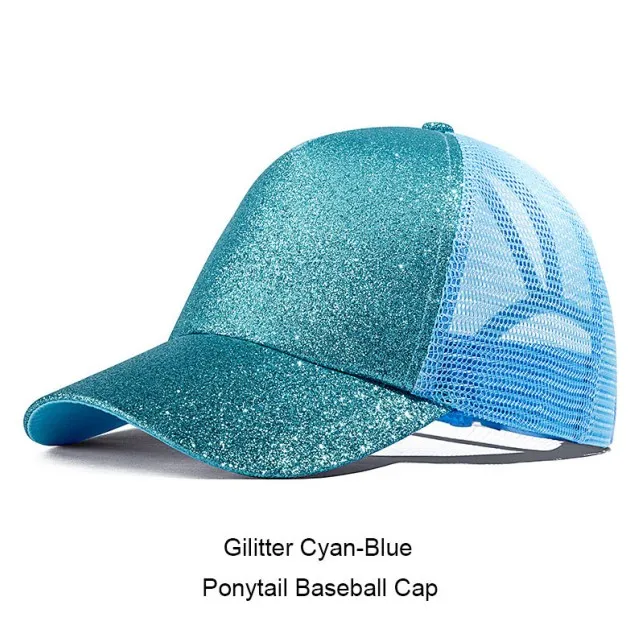 4 URDIAMOND, бейсболка с конским хвостом, женская, грязная булочка, Snapback, летние сетчатые шапки, Повседневная Спортивная Кепка с блестками, Прямая поставка, Кепка - Цвет: 4