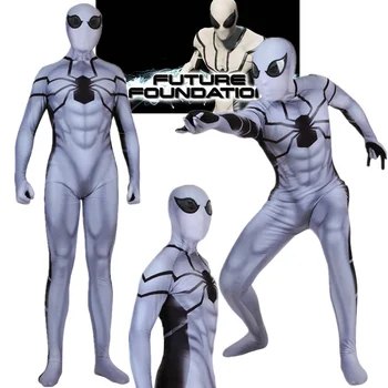 

Adult kids Spider Man Future Foundation Suit Cosplay Costume Zentai Spiderman Bodysuit Suit Jumpsuits
