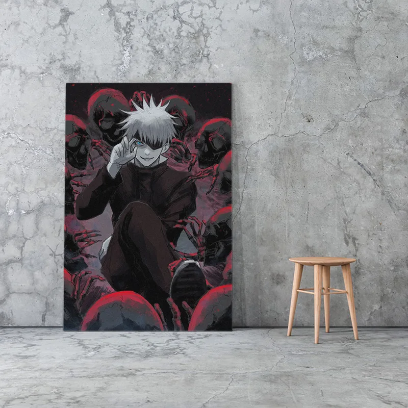 Prints Home Decor Jujutsu Kaisen Satoru Gojo Anime Canvas Poster Painting Wall Art Modular Picture No Framework For Living Room