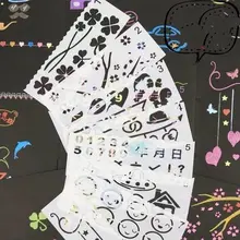 Trompette trèfle modèle de peinture numérique, ensemble de règles de bricolage Album Photo modèle d'échelle à main, planche à dessin pour enfants 2021