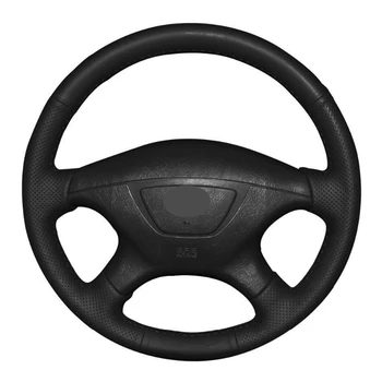 

Car Steering Wheel Cover DIY Hand-stitched Black Artificial Leather For Mitsubishi Pajero Sport 2004 Montero Sport 2004