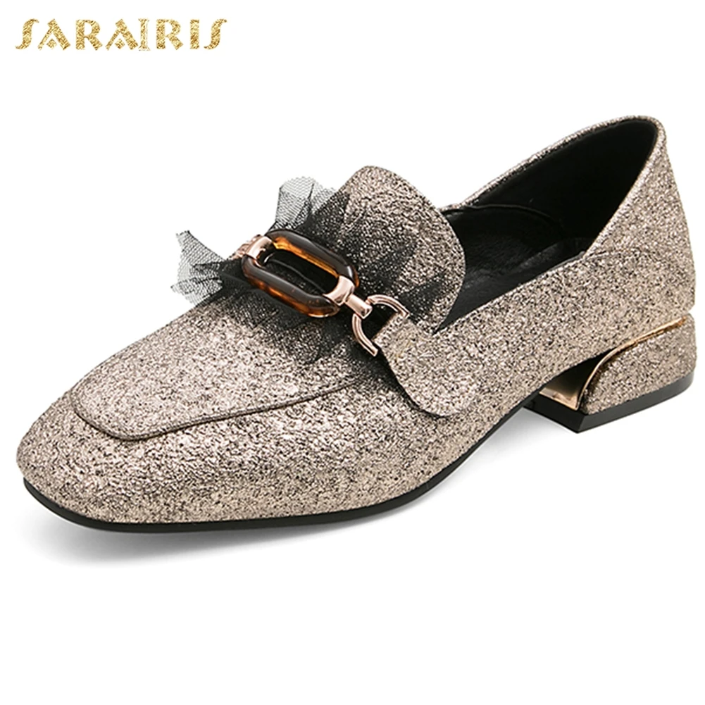 

Sarairis On Sale Square Heels Large Size 50 Slip On Bling Spring women's Shoes Woman Pumps Female