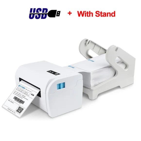 USB with Stand Принтер для тепловой печати штрихкодов-ярлыков с держателем этикеток-Совместимость с Amazon Ebay Etsy Shopify 4 × 6 принтер этикеток - Цвет: USB with Stand