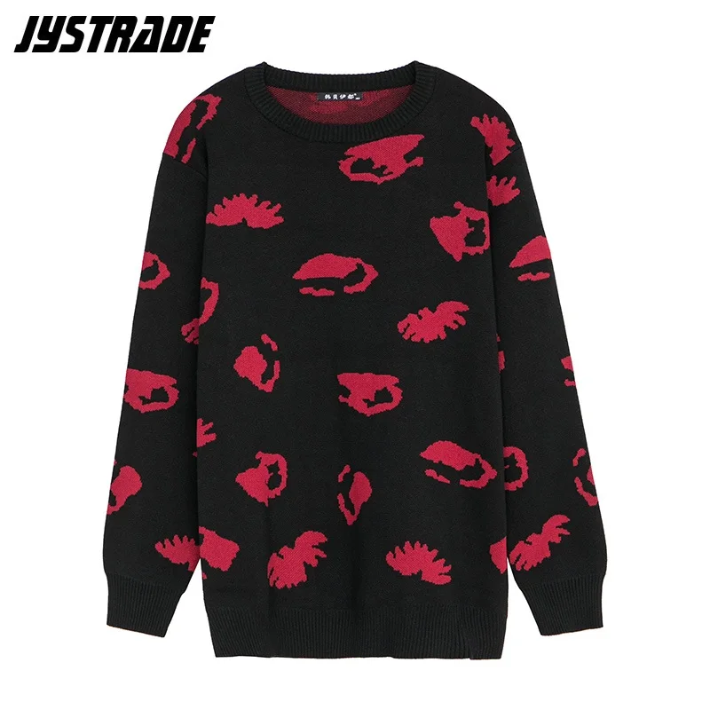 

long sleeve sweater men embroidered sweater cotton autumn streetwear plus size coat winter loose vintage warm pullover top man