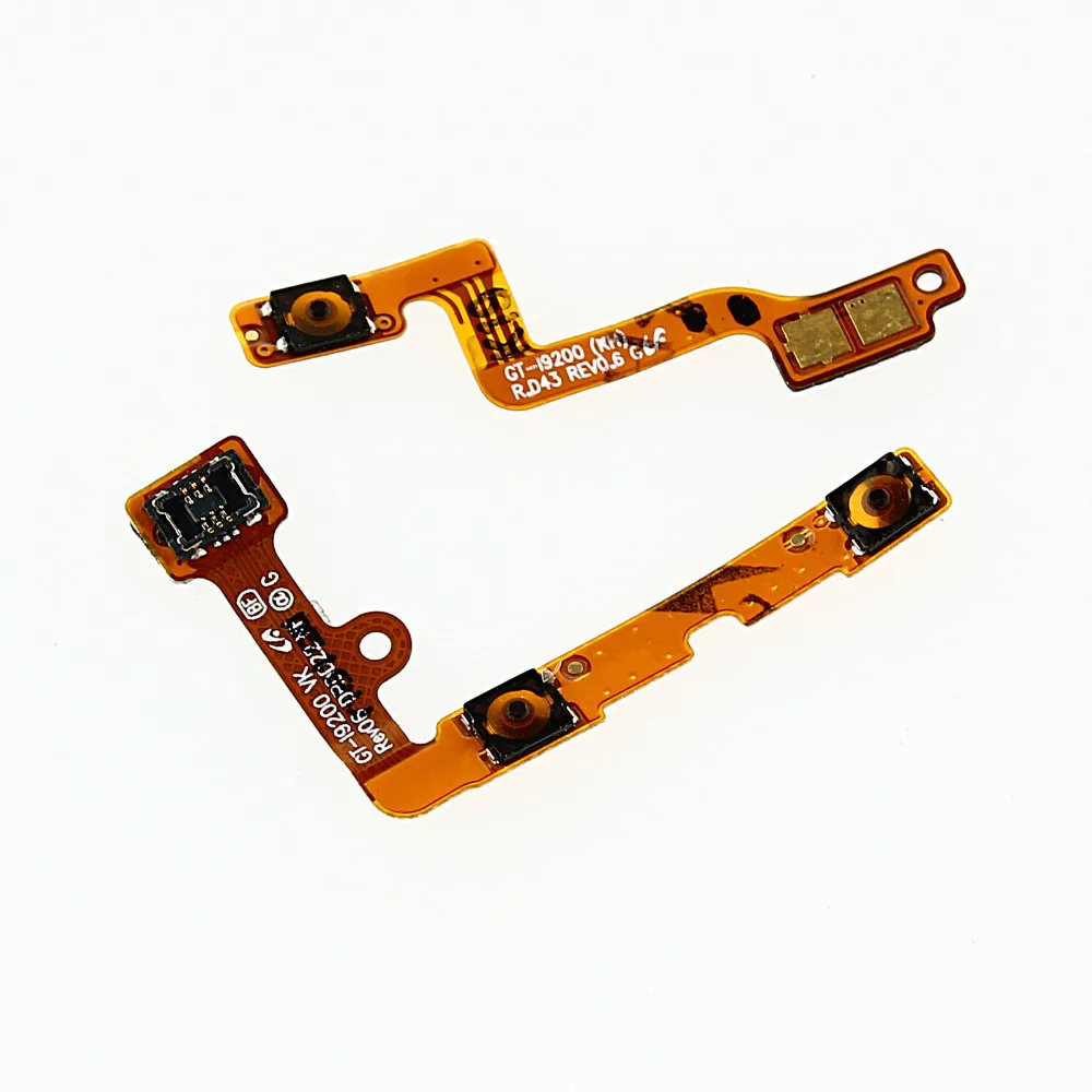 Volume de energia botão chave cabo flexível para samsung galaxy mega 6.3 i9200 i9205 i527 l600 r960 m819n peças de reparo