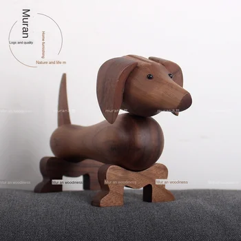 

Modern minimalist creative personality dachshund dog decoration wooden home improvement craft gift