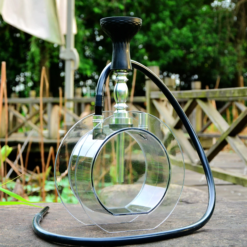 Новый Круглый акриловый кальян трубка с силиконовой чашей Sheesha металлические