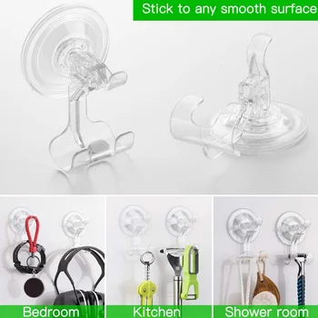 

3pcs/set Shower Suction Hooks Removable Reusable Waterproof Vacuum Suction Cup Hook Holder YU-Home