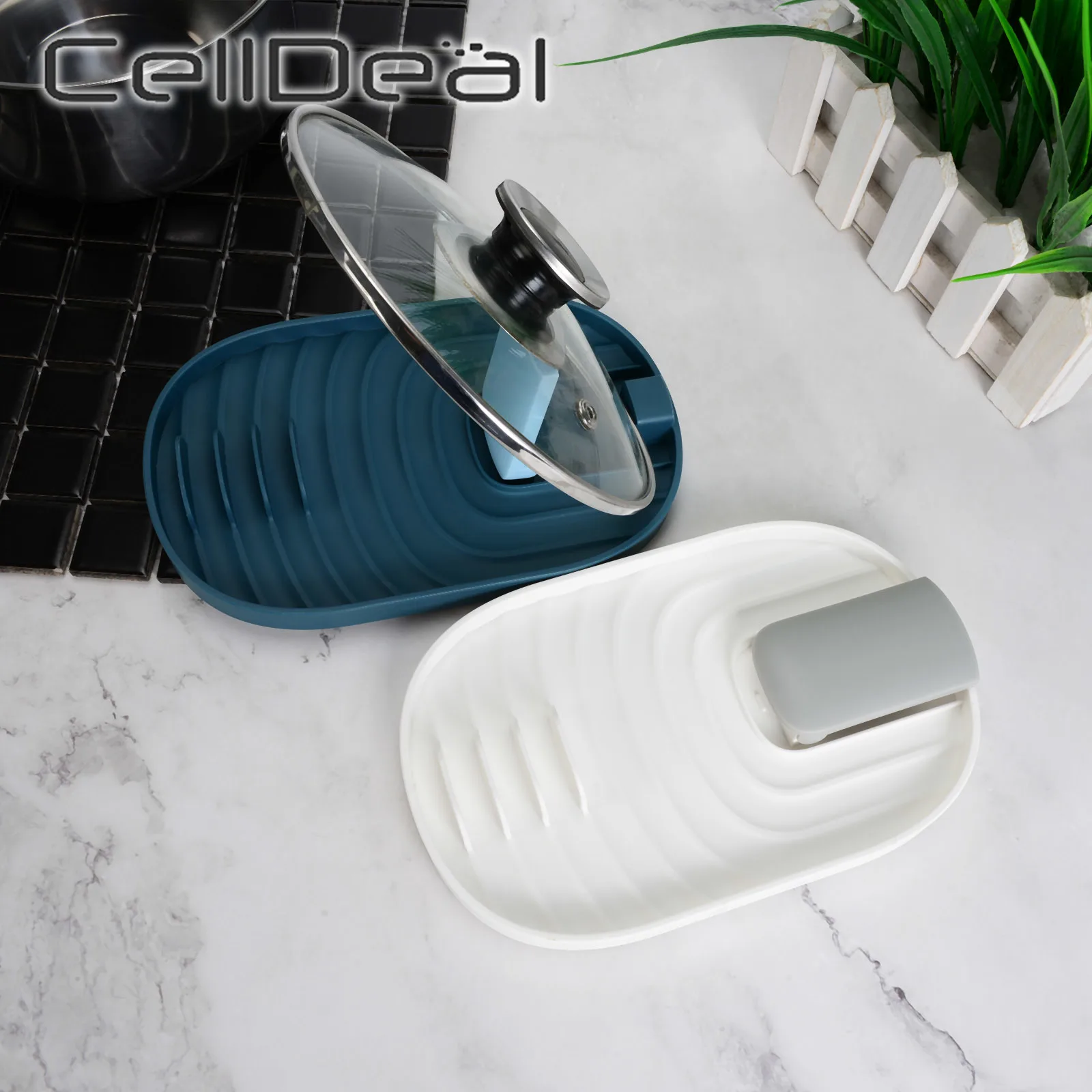 

Kitchen Spatula Ladle Spoon Holder Pot Lid Shelf Multifunction on-slip Chopsticks Pad Stand Kitchen Containers Complements Tool