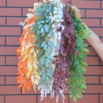 

Model Hanging Jujube Leaf Wedding Hall Ceiling Decorative Wall Hangings Willow Home Engineering Soft Loading Green Vegetation Ra