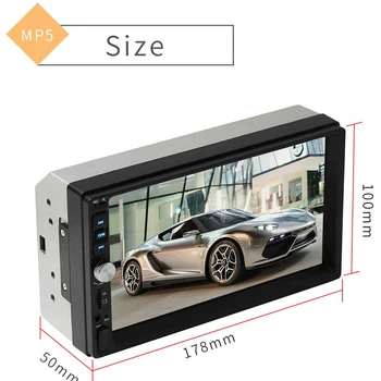 

New Deign 7" HD Autoradio Multimedia Player Touch Screen Auto Audio Car Stereo MP5 Bluetooth USB FM Radio For Car