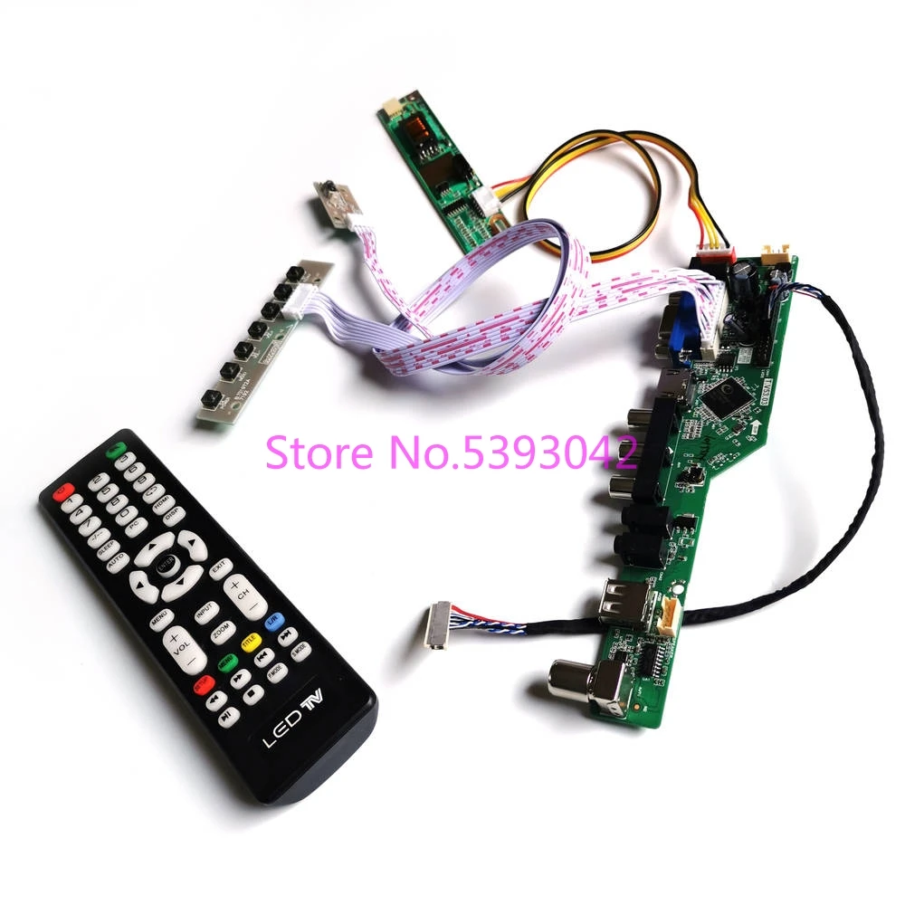Fit LTN170X2-L01/L02/L03 1CCFL 1440*900 Remote TV VGA AV USB analog signal 30-Pin LVDS LCD display controller board DIY kit | Компьютеры и