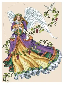 

Counted Cross Stitch Kit Guardian Angel and Deer Dove Goddess dim 03820 3820