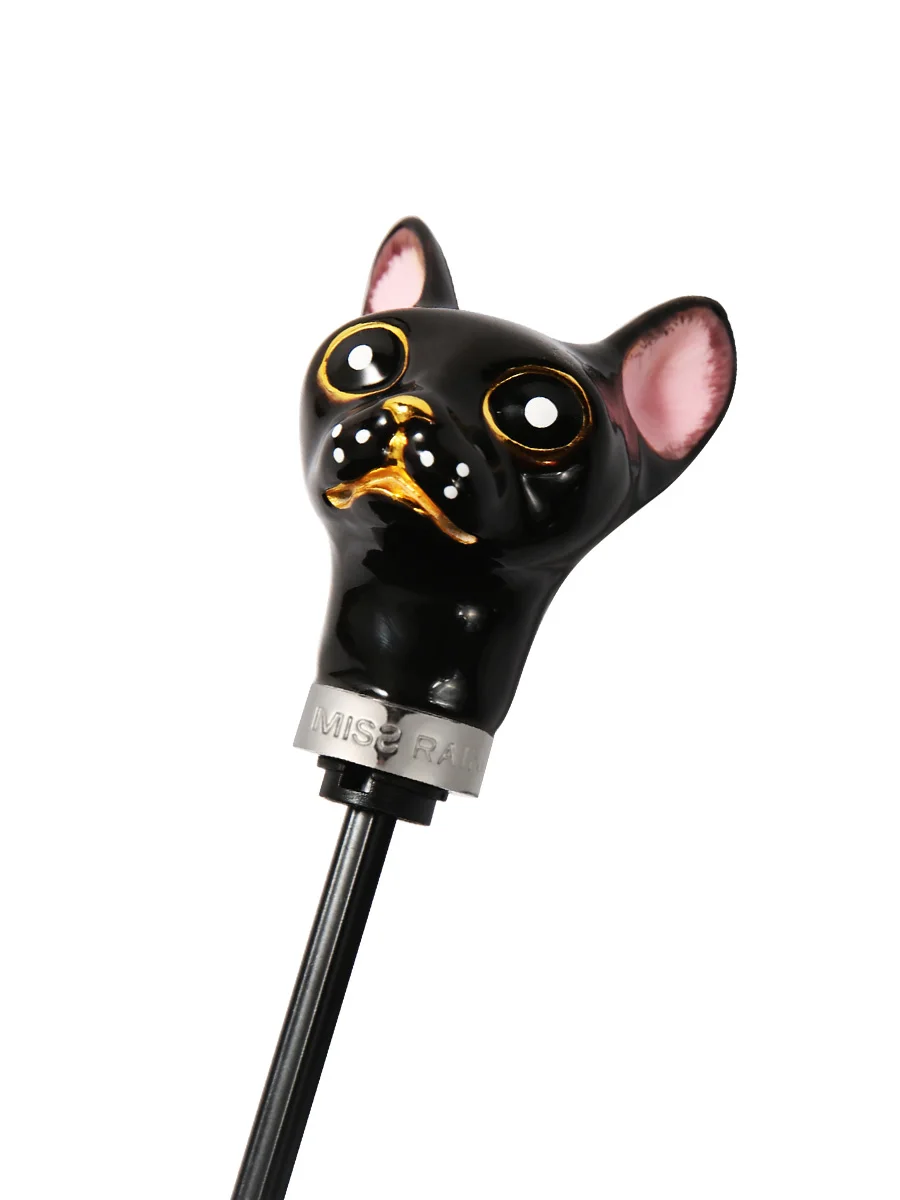 Креативная ручка в виде животного зонтик милый кот голова пять раз зонтик женский УФ Защита маленький виниловый зонтик дети подарки