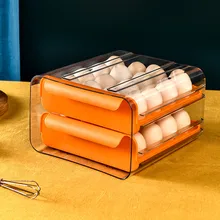 

Kitchen Slide-Type Egg Storage Box 21*29.4*14cm PET Protects Eggs Refrigerator Plastic Stackable Home Storage Box