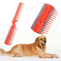 1PC Pet Dog Cat Hair Trimmer Comb Cutting Cut With 2 Blades Grooming Razor Thinning Hair Accessories 1