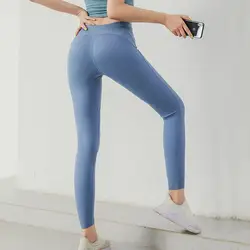 2019 Новый стиль Фитнес Йога Брюки Спортивные леггинсы брюки для девочек персикового цвета в стиле «хип брюки для бега одежда для йоги