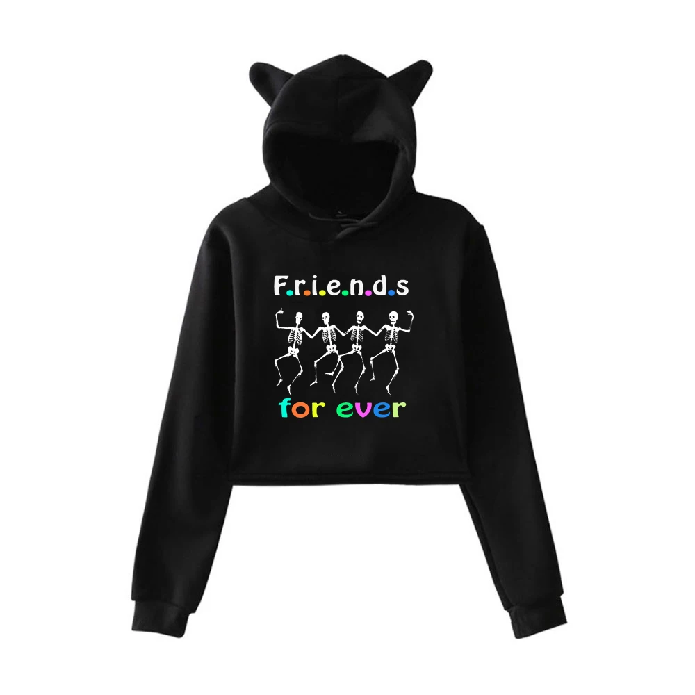 Kawaii Hoodie 4 Толстовки с принтом Frindes; осенние хлопковые толстовки для женщин-подростков; Harajuku; пуловеры с капюшоном и длинными рукавами; модная Толстовка - Цвет: Kawaii Hoodie 4