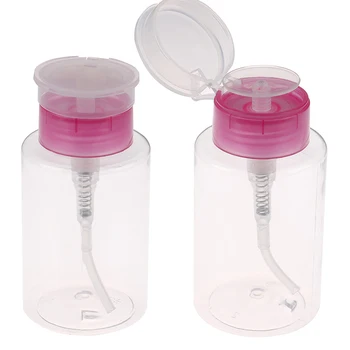 

Empty Clear Pump Dispenser Perfume Bottle Container For Acetone Polish Remover Alcohol Liquid Essential Oil Travel Bottle RANDOM