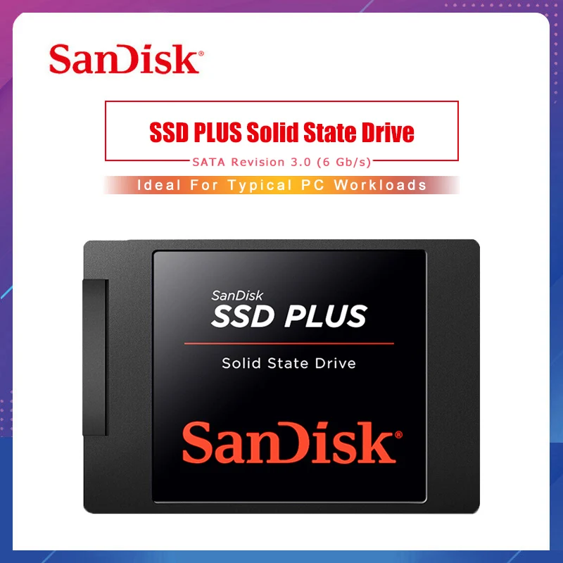 Внутренний твердотельный накопитель Sandisk SSD Plus жесткий диск SATA III 120 &quot2 5 ГБ 240 ТБ 2