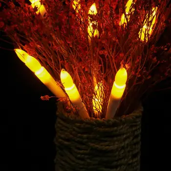 

8x Electronic Battery Powered LED Candle Light Flameless Long Pole Wedding Party Garden Decoration