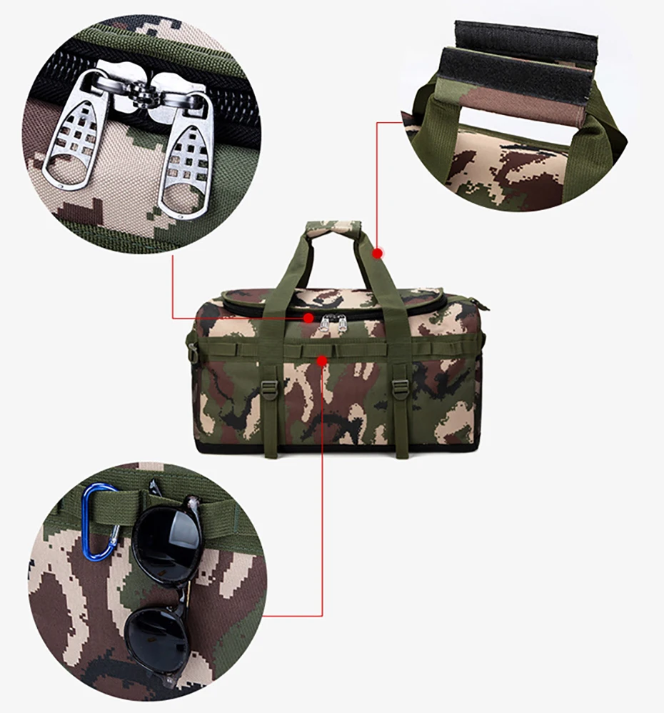 Camo Gym Sports Bag Men Waterproof Fitness Training Backpacks Multifunctional Travel Luggage Outdoor Sporting Tote For Male4