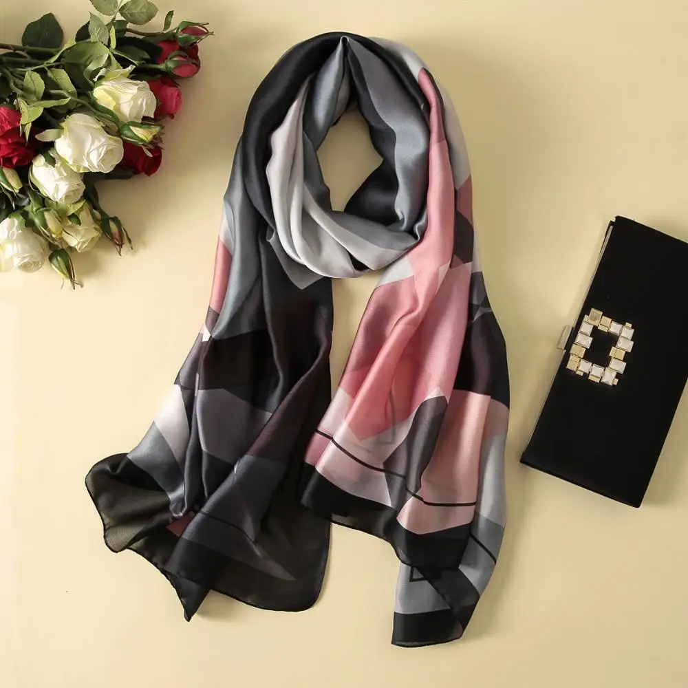 

Summer Women Hijab Beach scarf Prints Silk scarves Female Shawl Foulard Cover-ups Wrap Bandanna