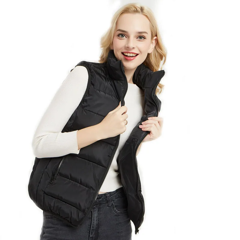 

Enterprise Workwear down Feather Cotton Vest Customizable Printed Logo Volunteer Advertisement Cotton Coat Warm Vest Couples Wai