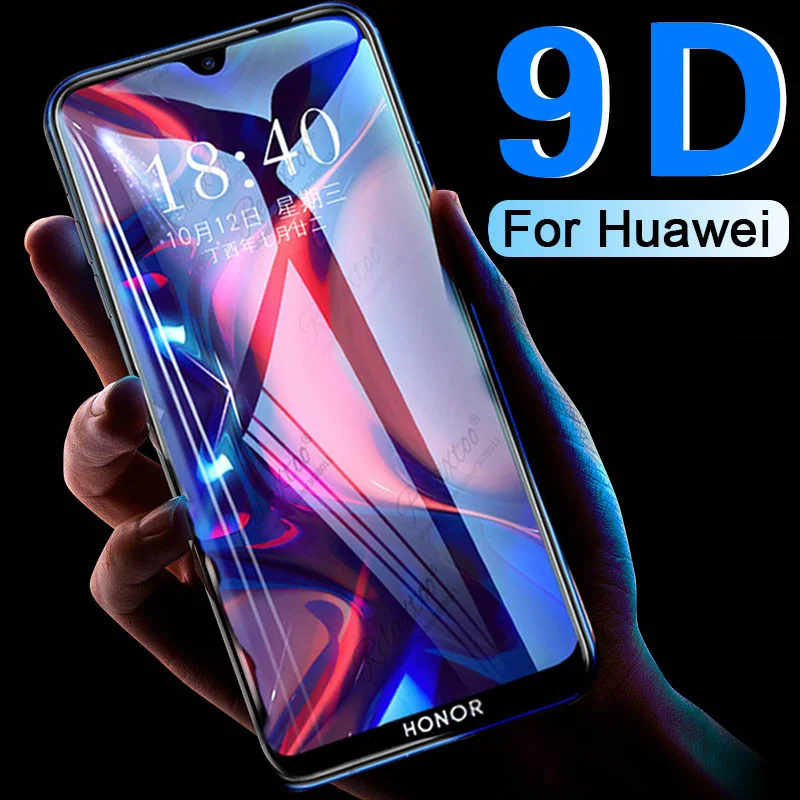 

9D Curved Tempered Glass on the for Huawei Y5 Y7 Y9 Y6 pro 2019 screen protector Y9 prime 2019 Protective film on y 5 6 7 9 glas